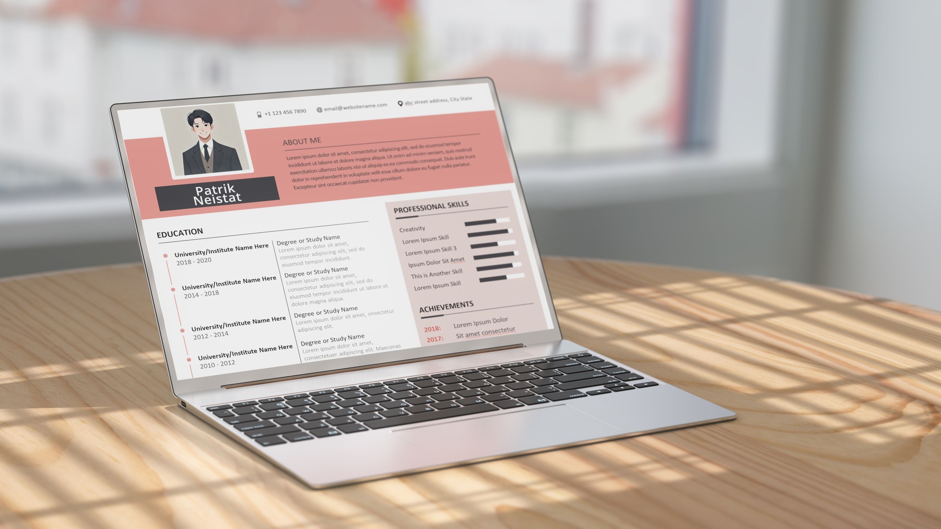 Online CV/Resume and Job Search. Business. Business man searching for staff on a laptop computer.3d rendering